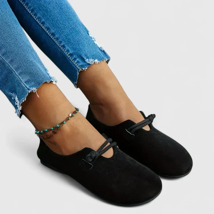 Γυναικεία μοκασίνια slip-on με λεπτομέρεια σχοινιού και επίπεδη σόλα
