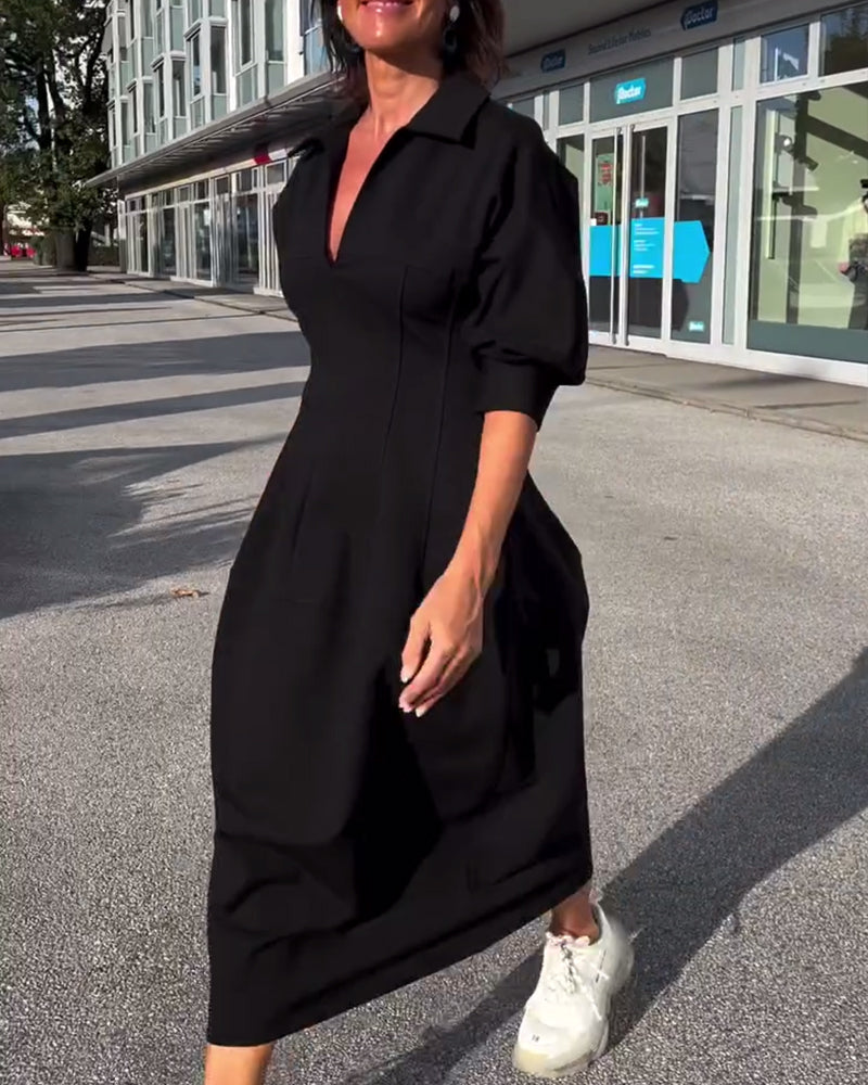 Hailey - Collared Midi Dress