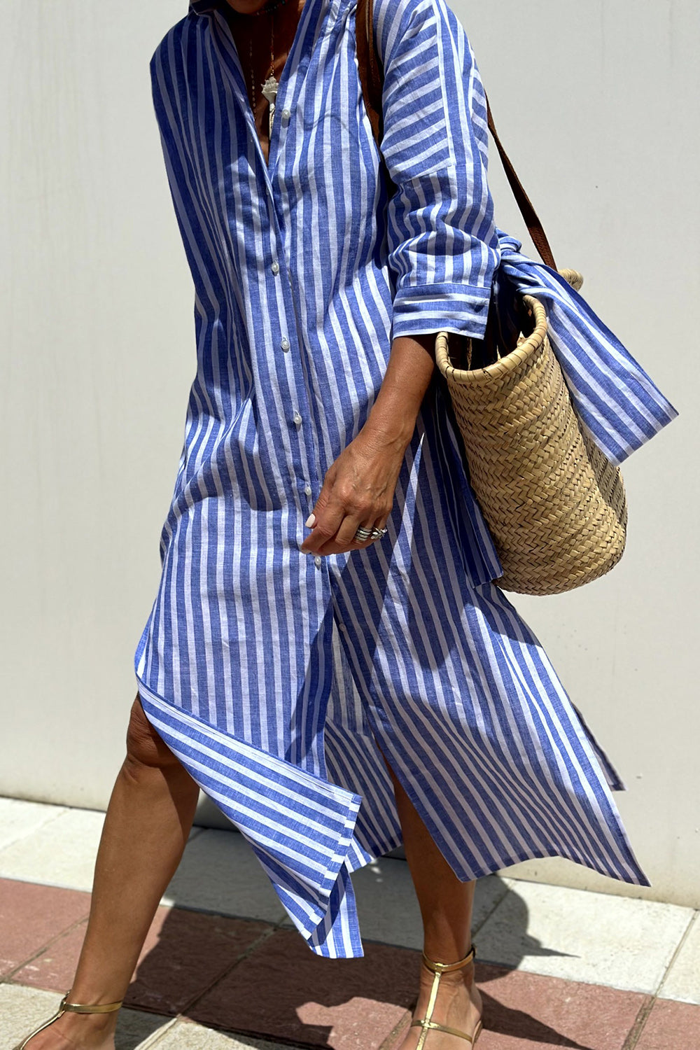 Faith - Striped Shirt Dress