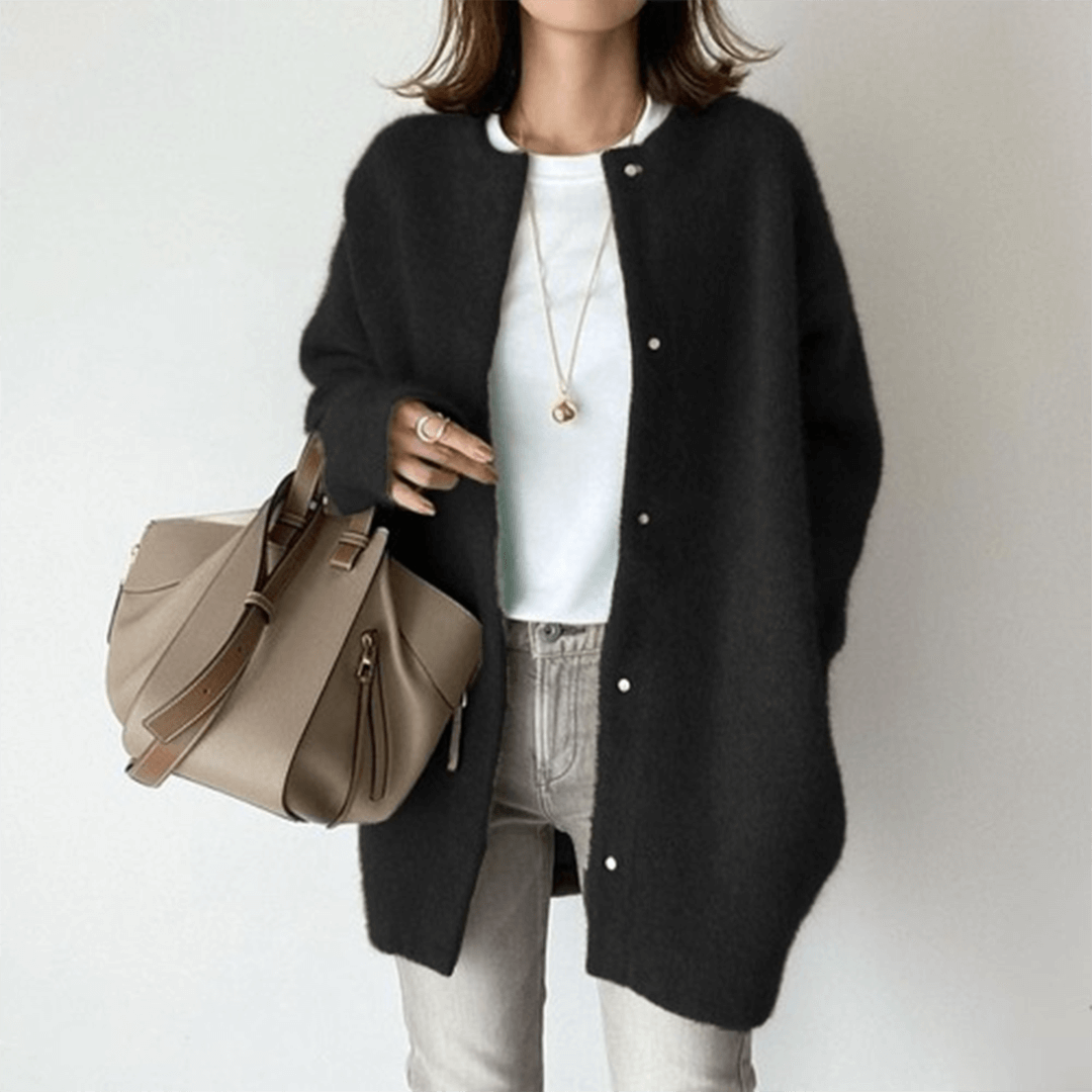 Women’s Open-Front Long Knit Cardigan