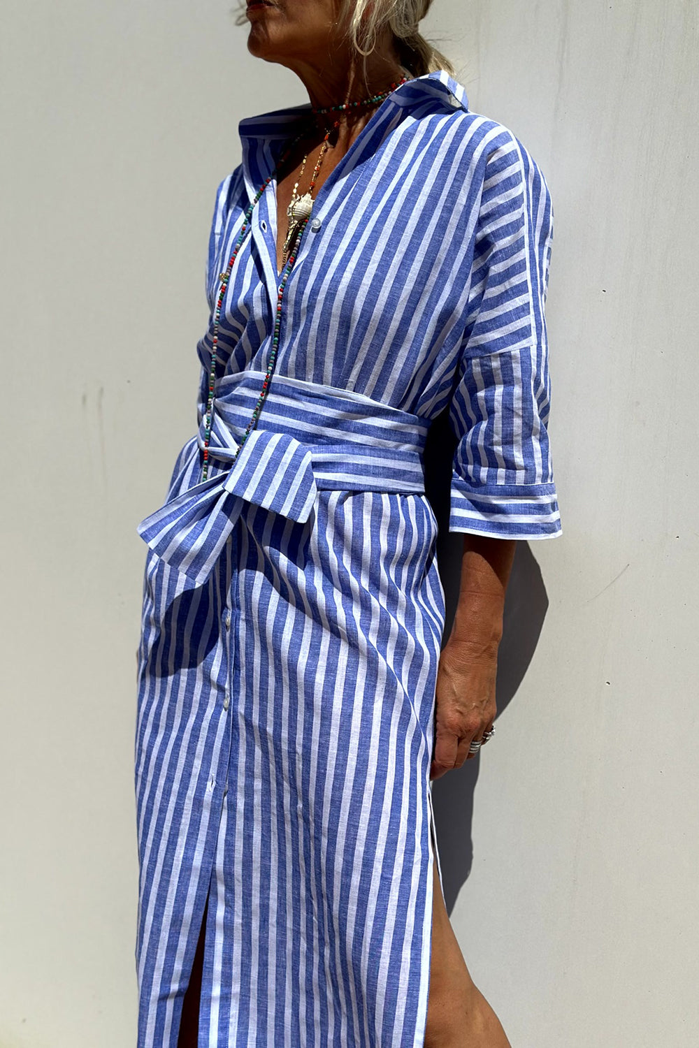 Stylish Striped Shirt Dress - Comfortable and Versatile