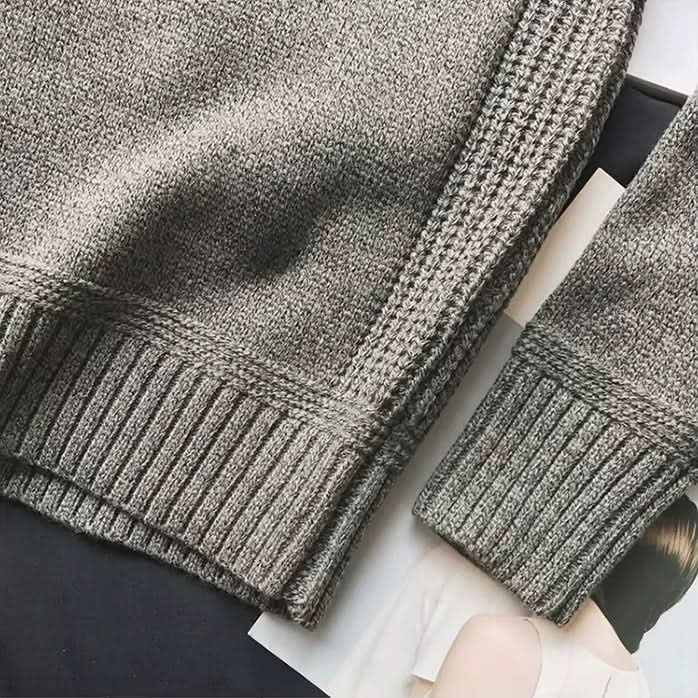 Maglione da uomo girocollo con toppe sui gomiti