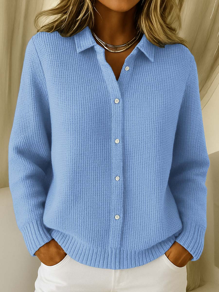 Gilet boutonné pour femme avec col raffiné