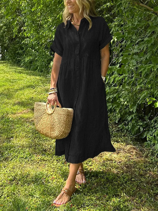 Wendy Pinstripe Shirt Dress for Women