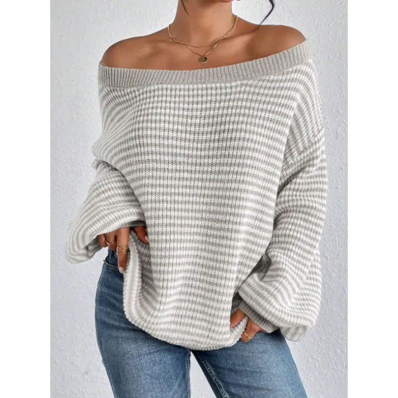 Pull tricoté patchwork coloré pour femmes