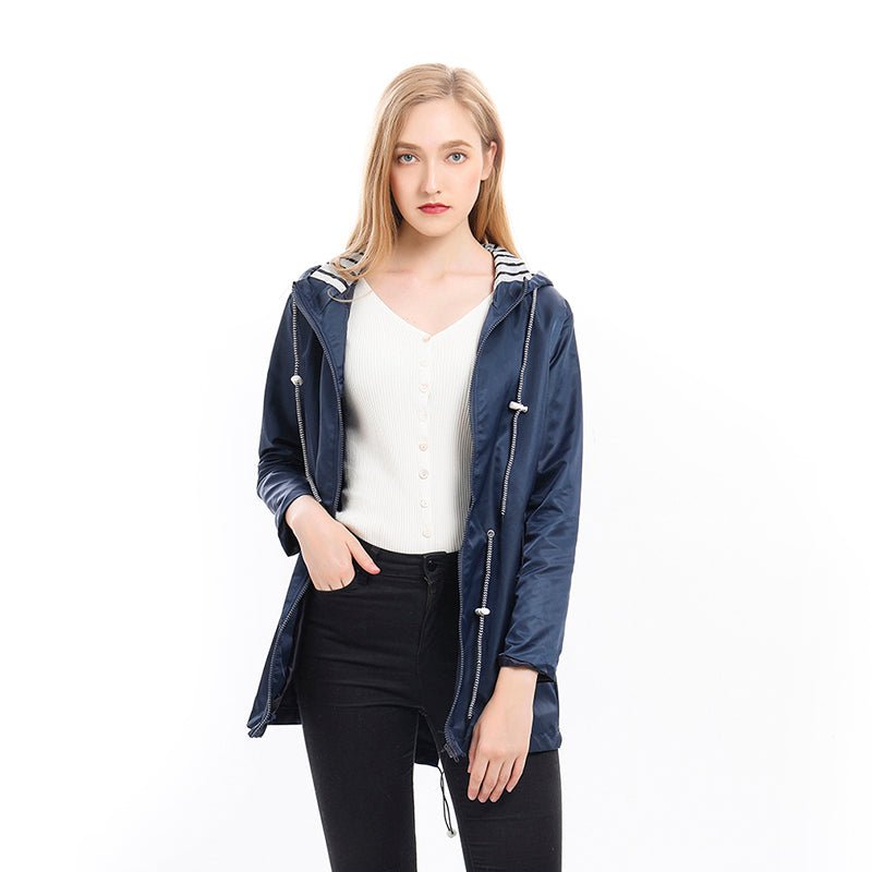 Women's Hooded Waterproof Lightweight Rain Coat