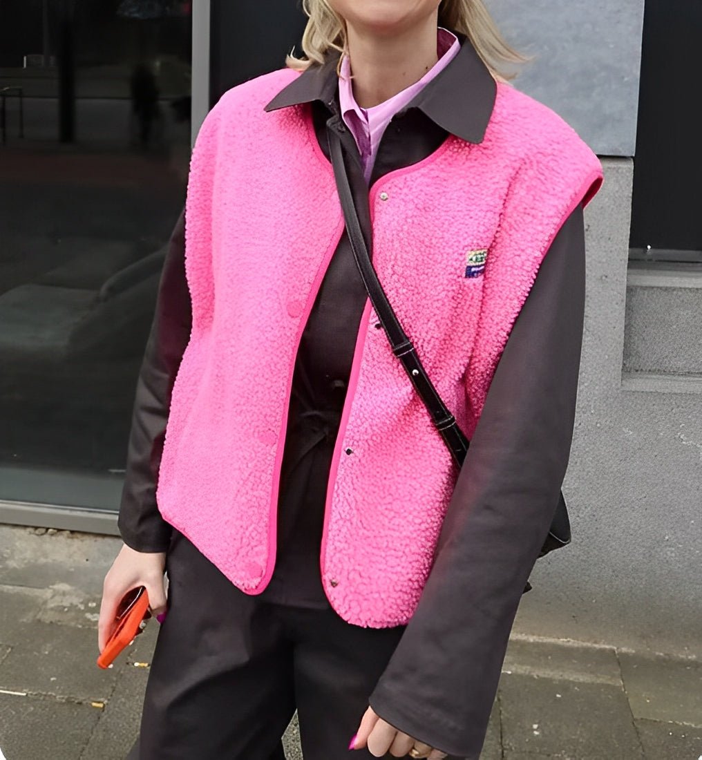 Women’s Casual Fleece Button-Up Vest
