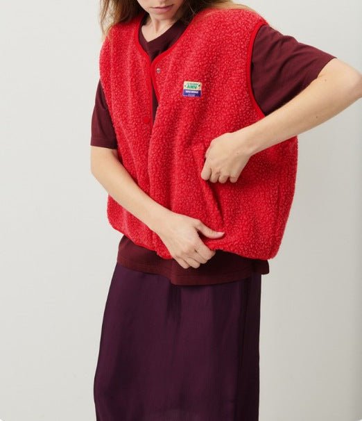 Women’s Casual Fleece Button-Up Vest