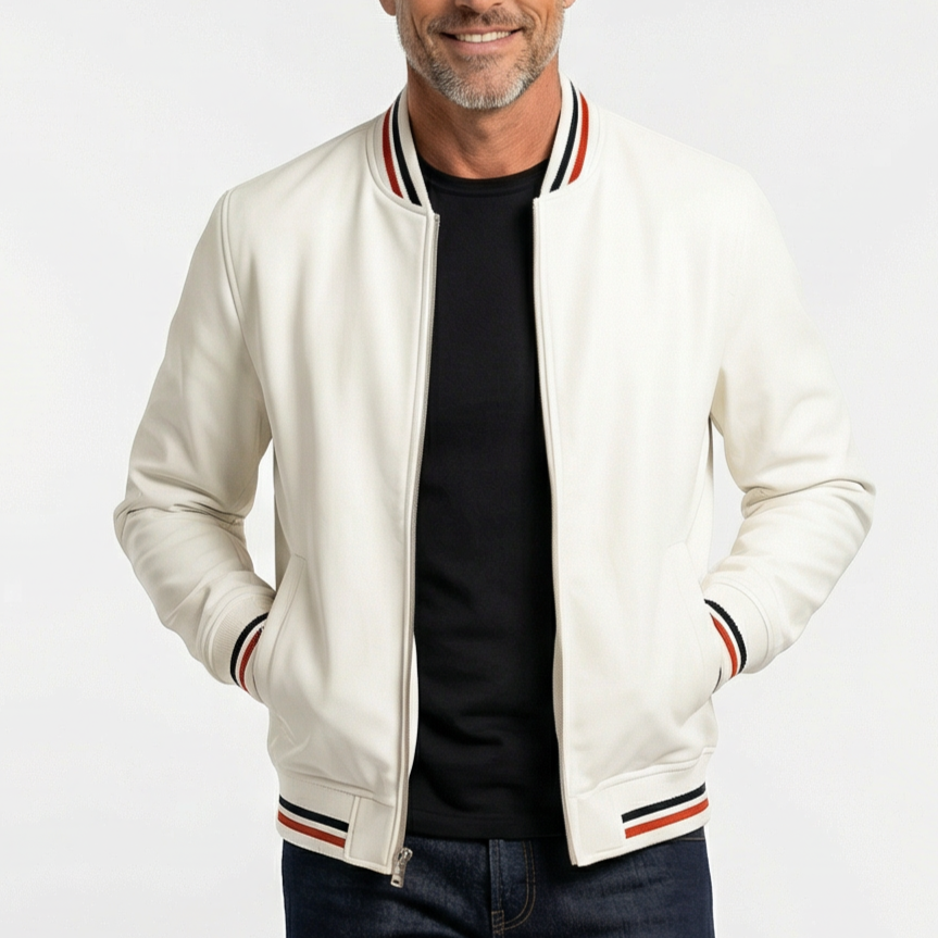 Men’s Classic Zip-Up Bomber Jacket
