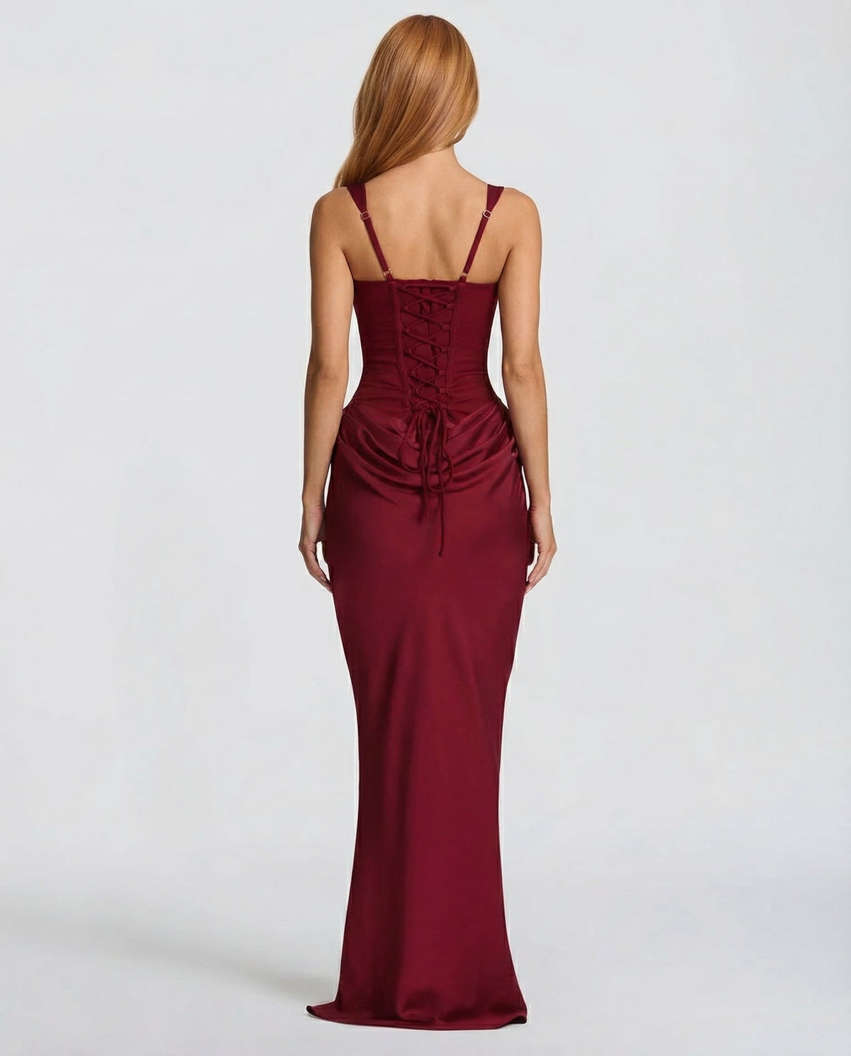 Women's Hourglass Maxi Dress with Sculpted Corset