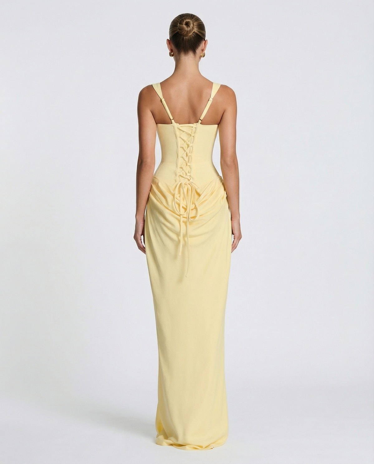 Women's Hourglass Maxi Dress with Sculpted Corset