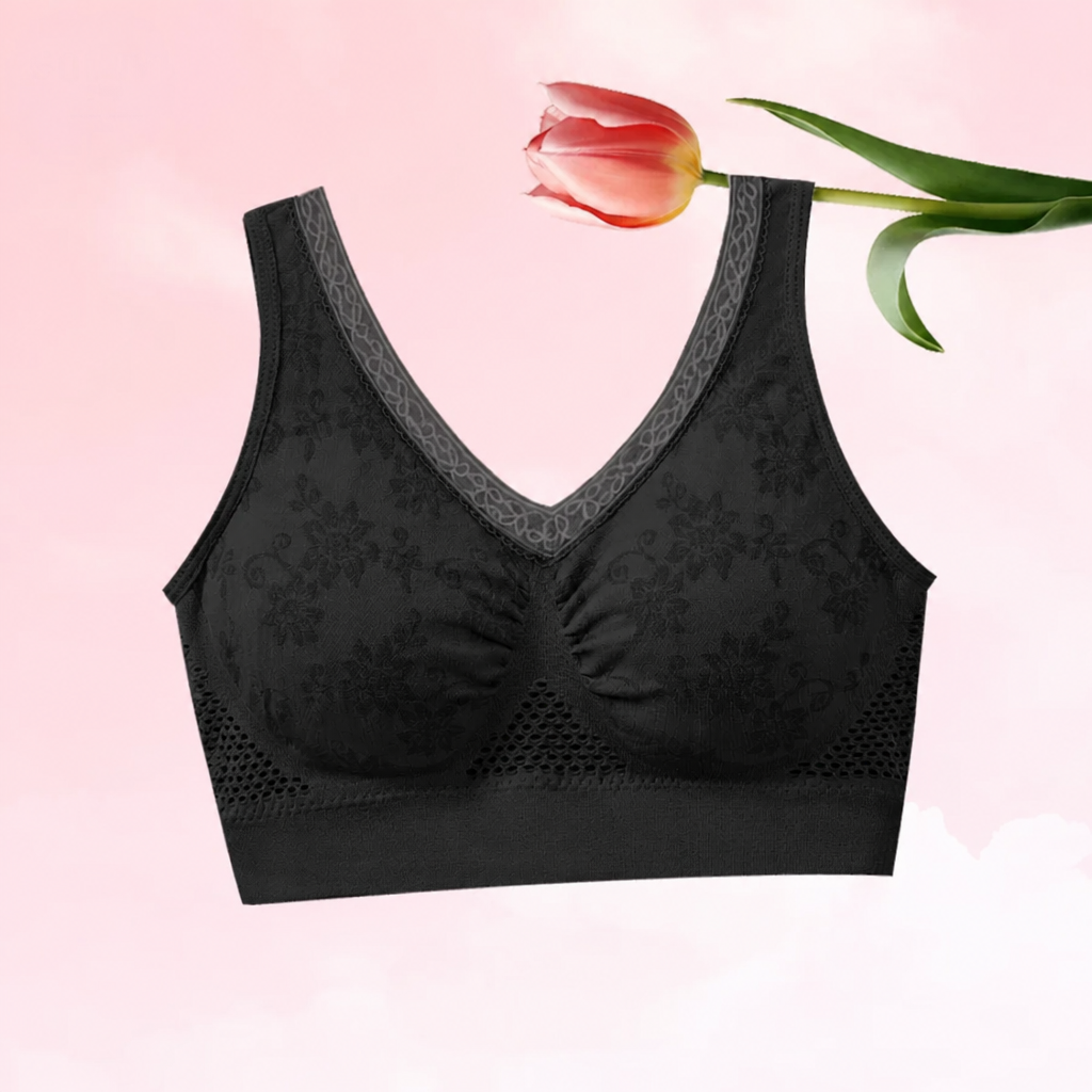 Reggiseno wireless da donna con effetto push-up e supporto traspirante