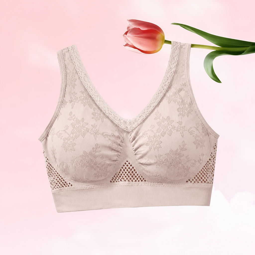 Reggiseno wireless da donna con effetto push-up e supporto traspirante