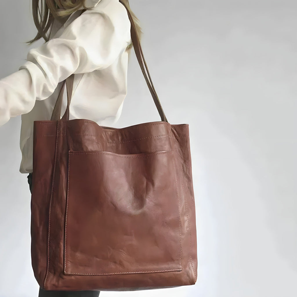 Isabella - Vegan Leather Oversized Shoulder Tote