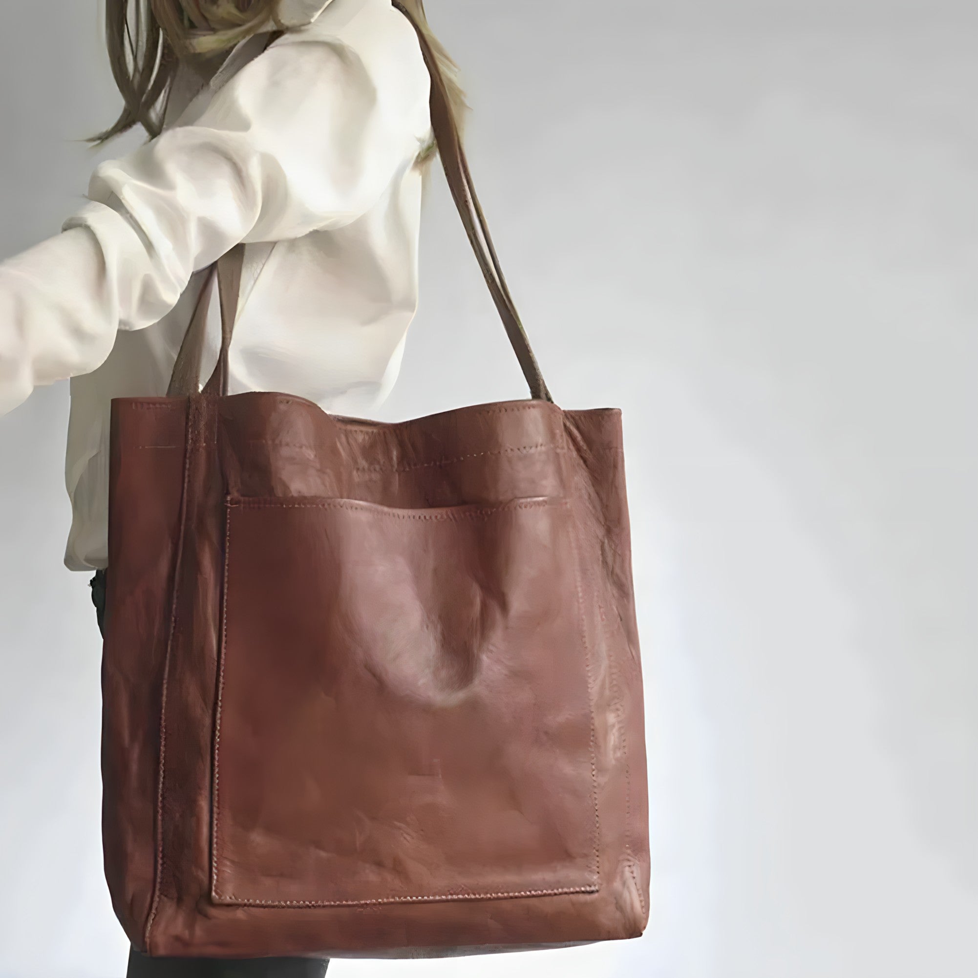 Isabella - Vegan Leather Oversized Shoulder Tote