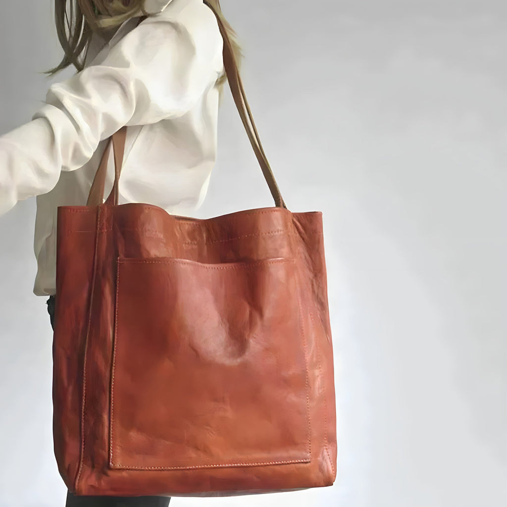 Isabella - Vegan Leather Oversized Shoulder Tote