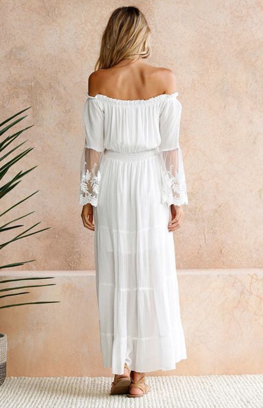 Women's Off-Shoulder Boho Maxi Dress