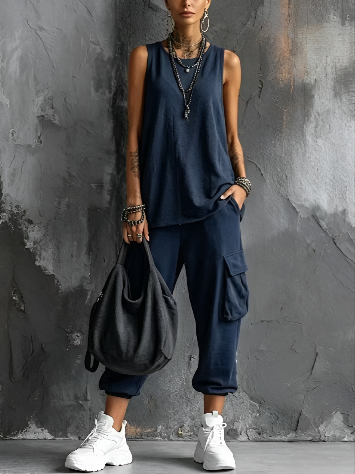 Women’s Sleeveless Top & Jogger Pants 2-Piece Set