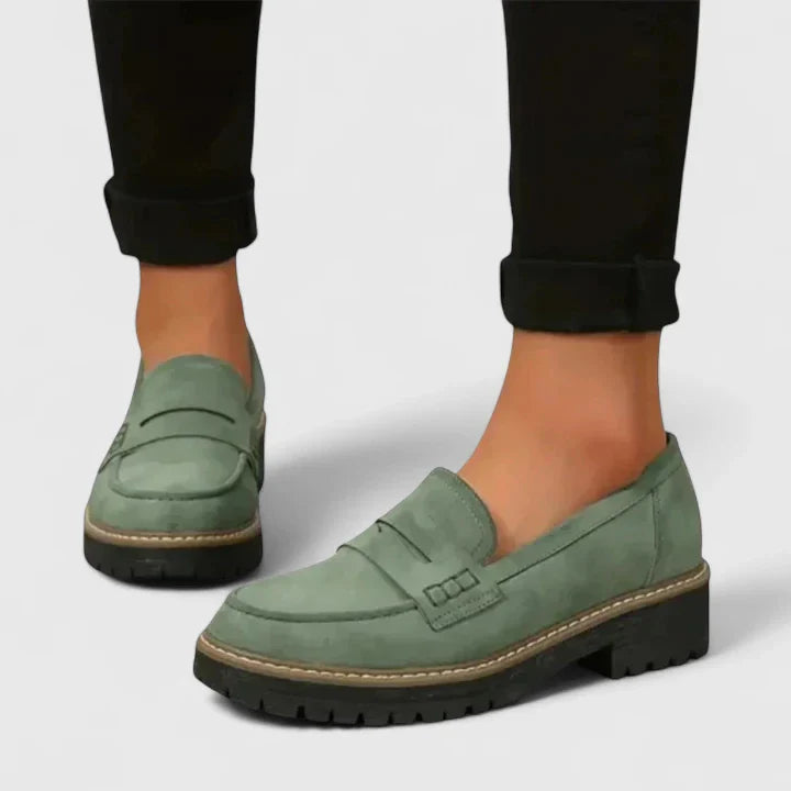 Mocassins à enfiler rembourrés talon épais