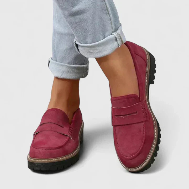 Mocassins à enfiler rembourrés talon épais