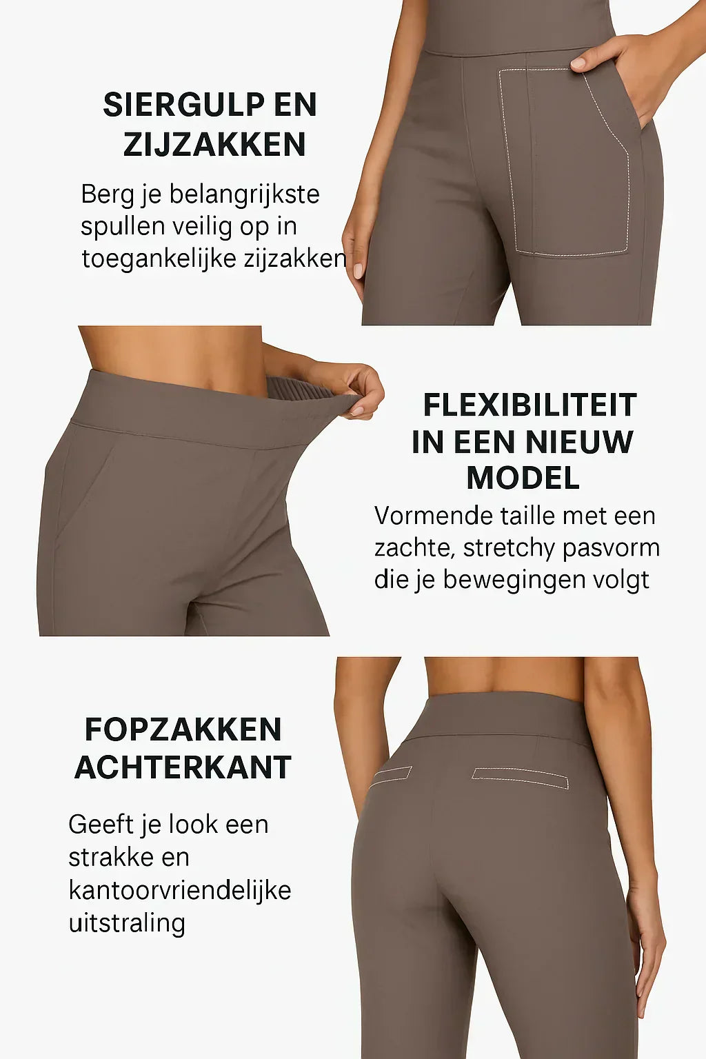 Pantaloni da donna in jersey con gambe dritte