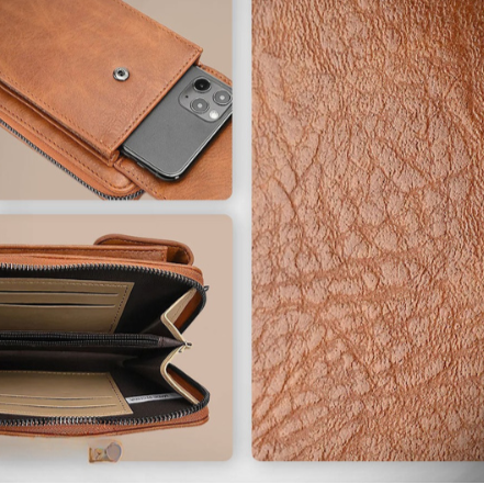 Ann - Vegan Leather Crossbody Wallet Bag