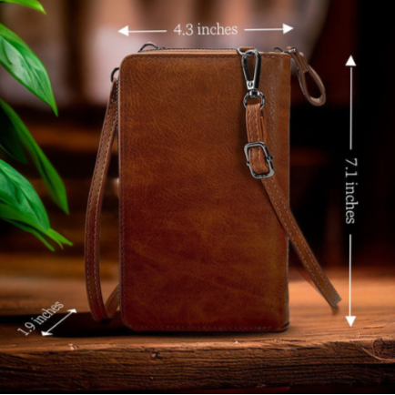 Ann - Vegan Leather Crossbody Wallet Bag