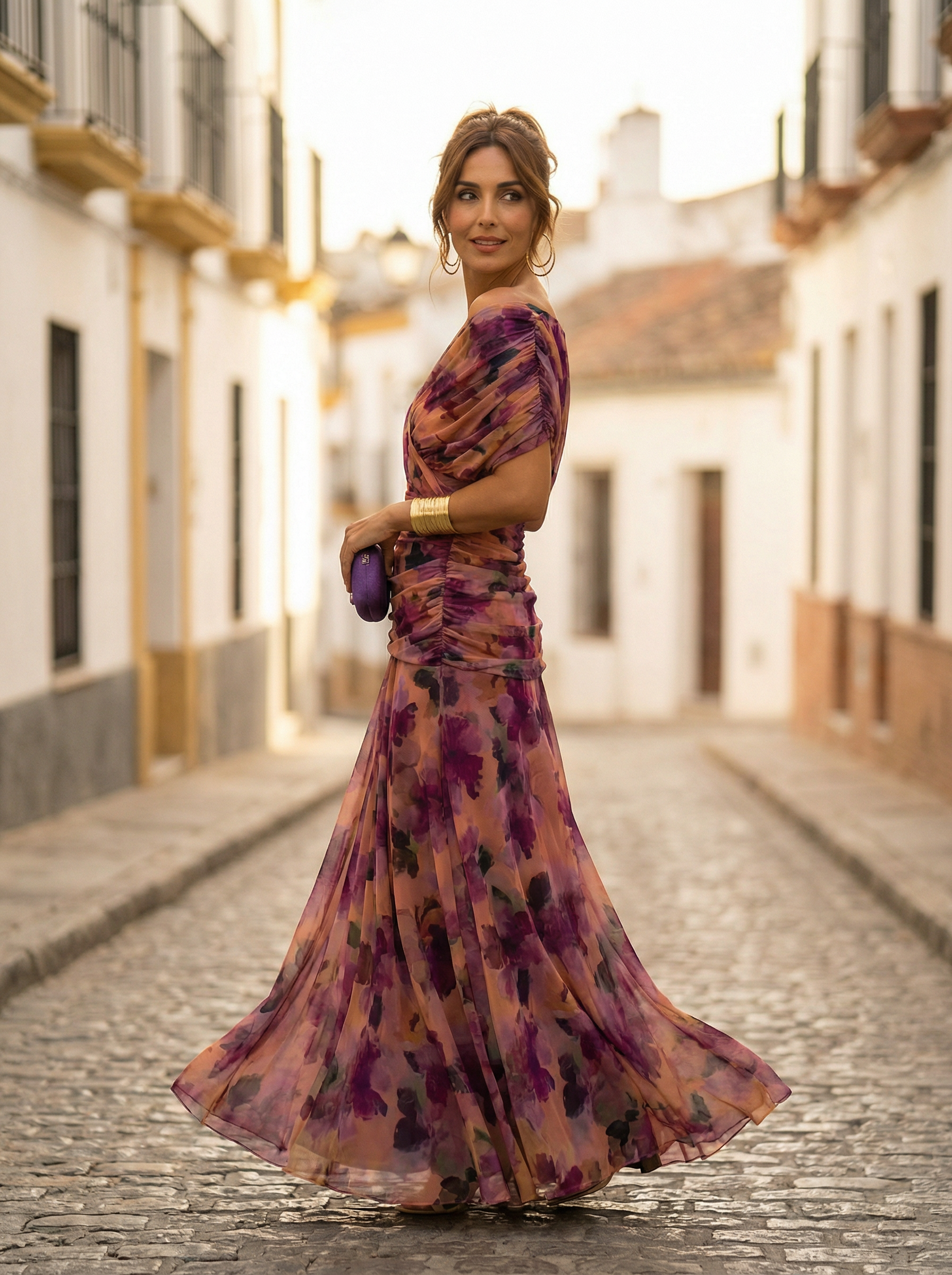 Robe maxi de soirée élégante pour femme à épaules dénudées