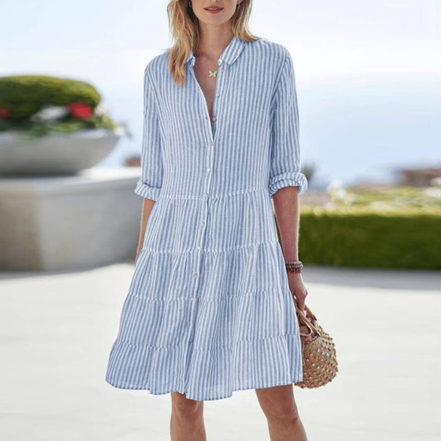 Chic Striped Summer Dress for Women