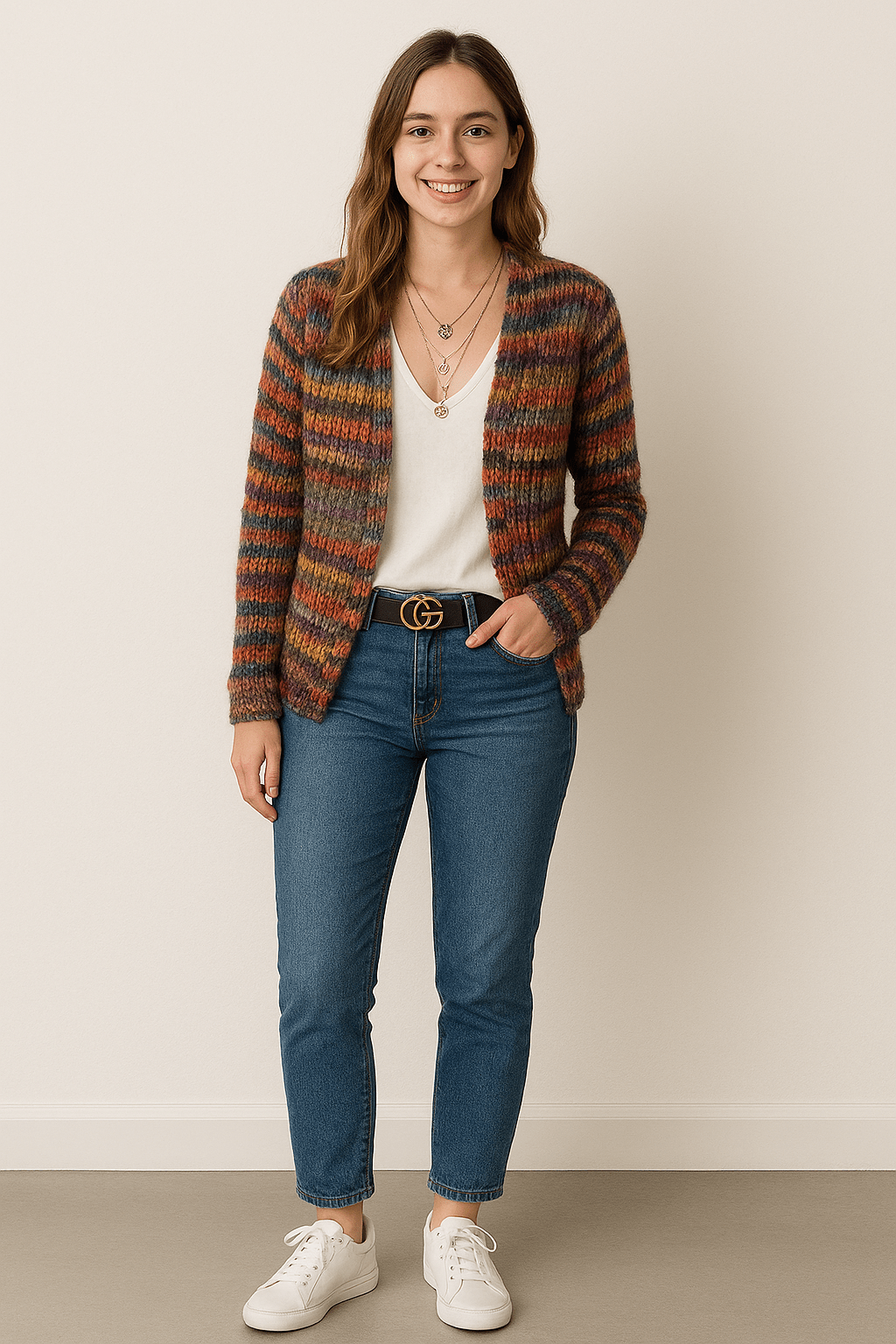Claire - Multicolored Knit Cardigan