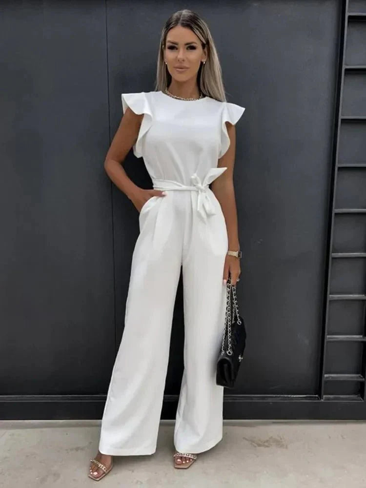 Leonie - Ruffled Sleeve Summer Jumpsuit