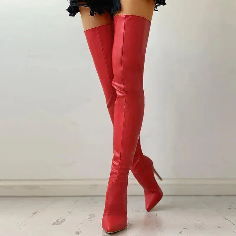 Hailey - Thigh-High Stiletto Boots