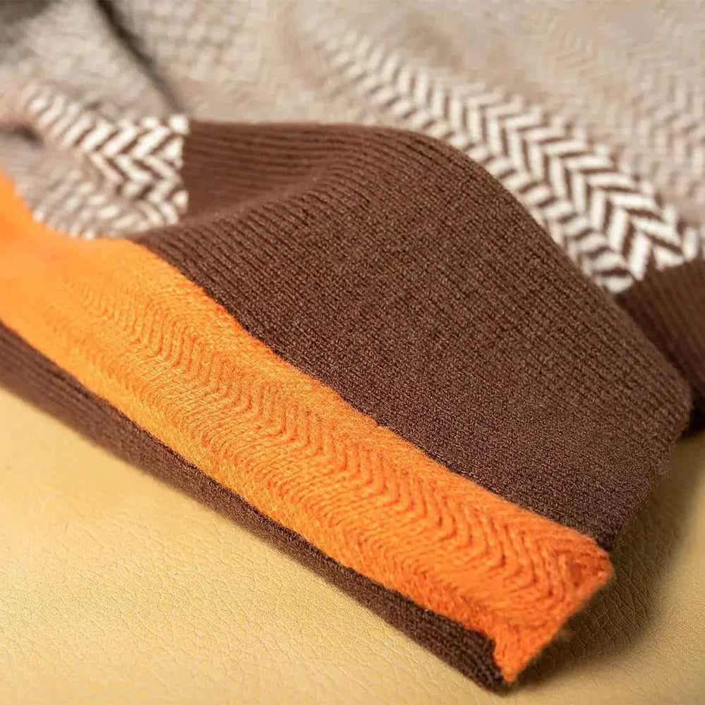 Women's Herringbone Turtleneck Knit Sweater