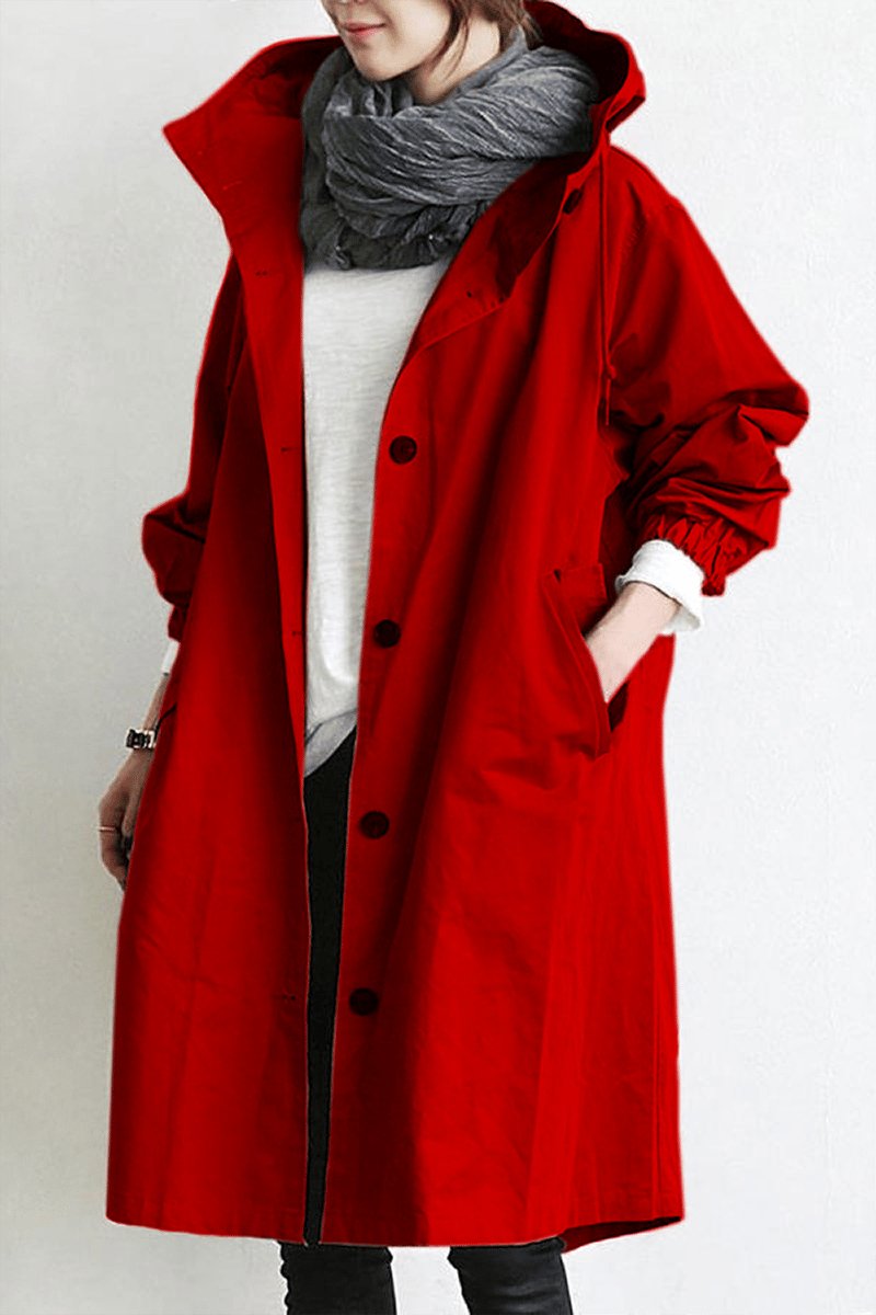 Parka impermeabile oversize da donna, trench coat