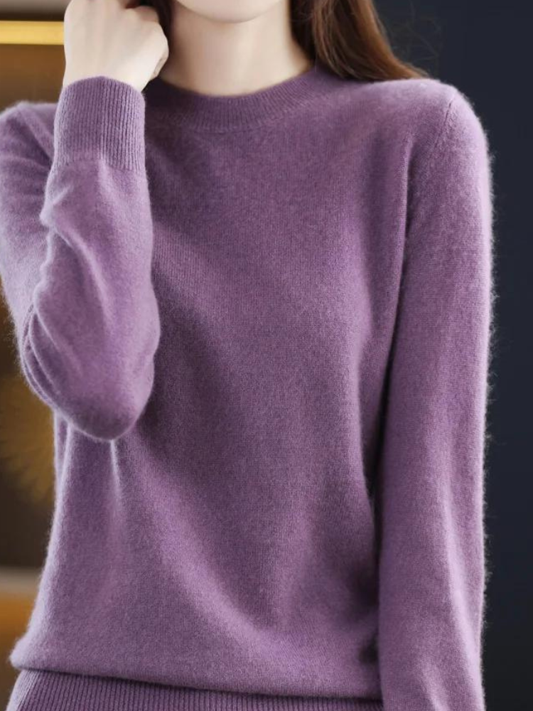 Women's Crew Neck Soft Knit Sweater