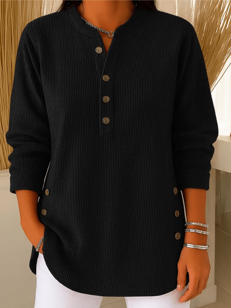 Women’s Long Sleeve Button Front Knit Top
