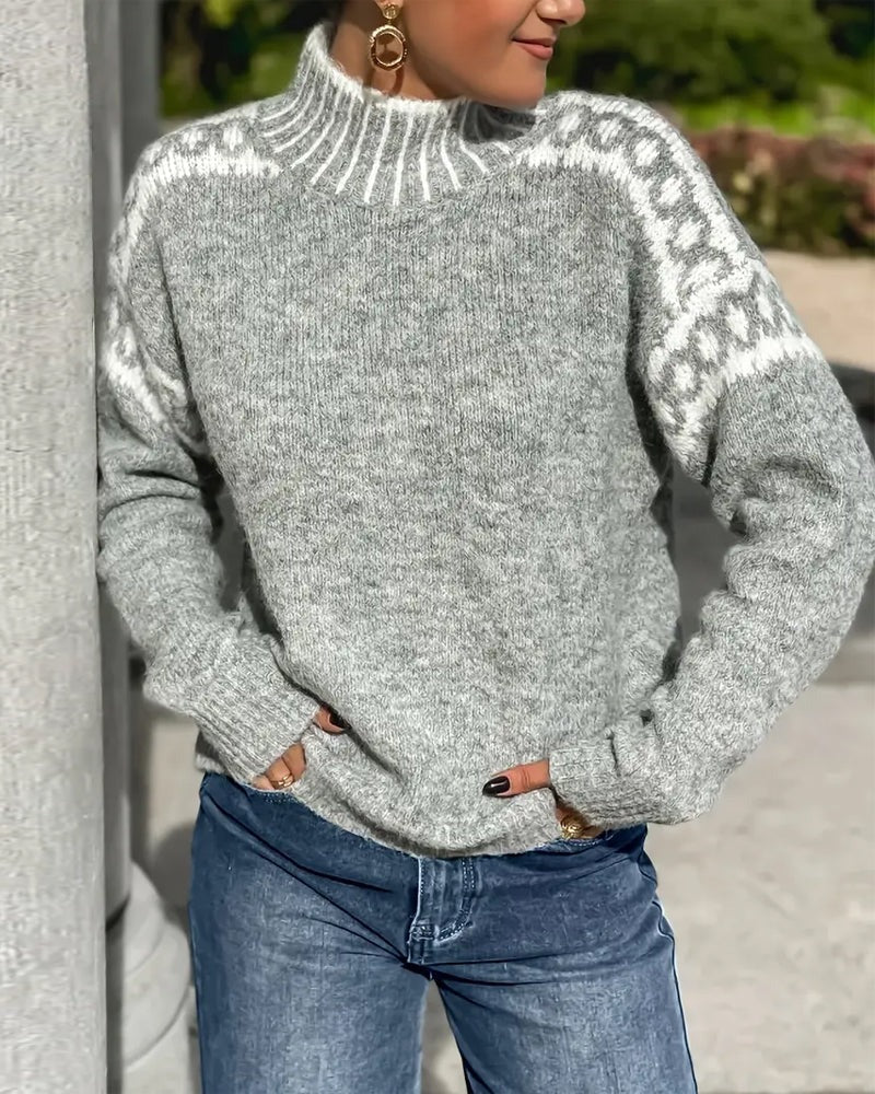 Women’s Long Sleeve Waffle Knit Sweater