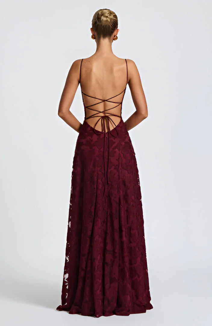 Women’s Elegant Lace Maxi Evening Dress