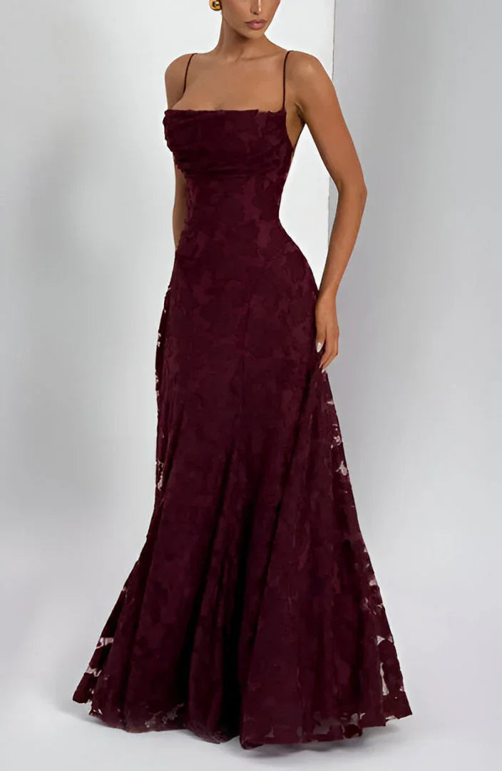 Women’s Elegant Lace Maxi Evening Dress