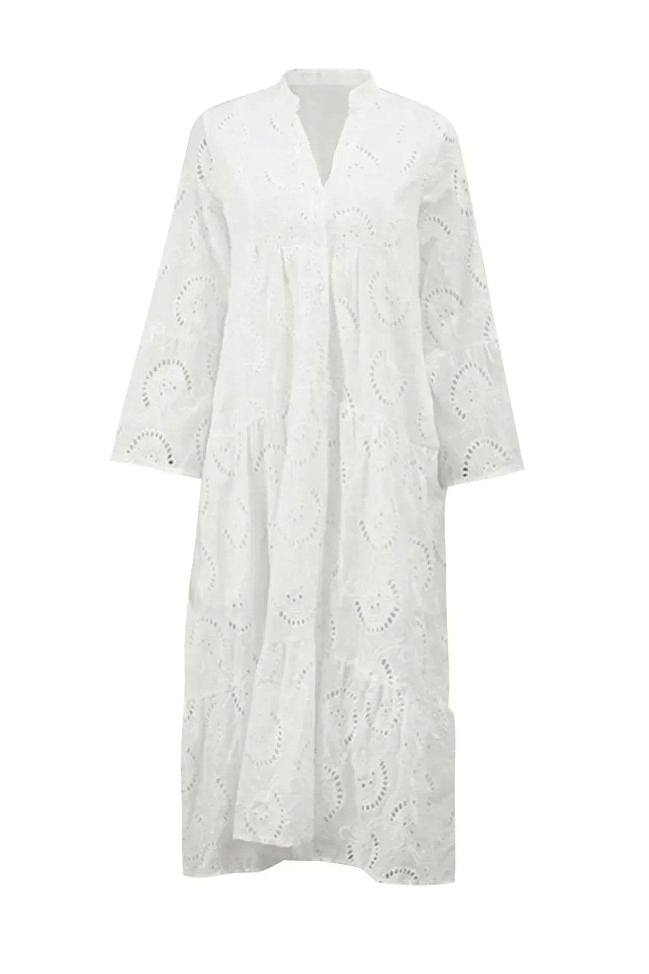 Women’s Embroidered Boho Flowy Maxi Dress