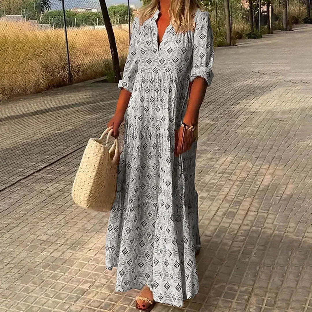 Boho Printed Maxi Dress for Women