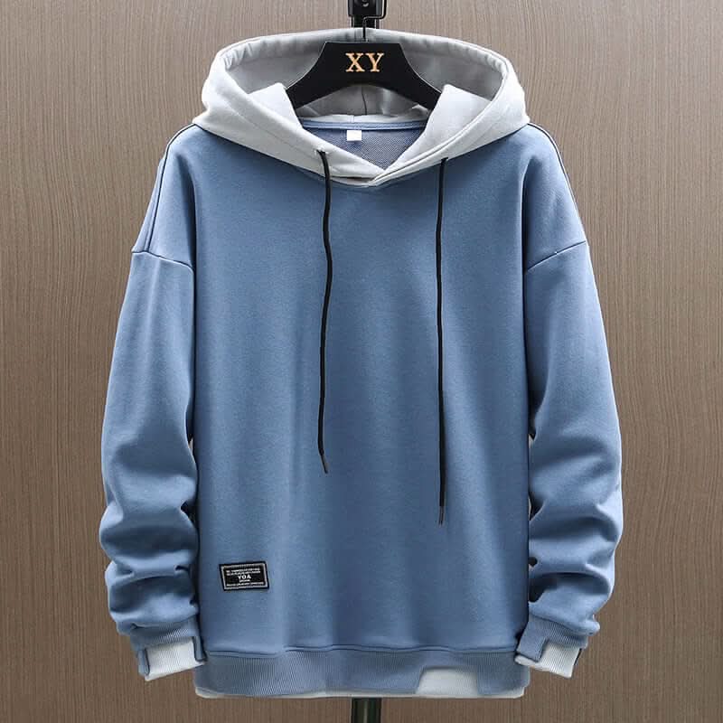 Men's Casual Pullover Hoodie with Drawstring Hood