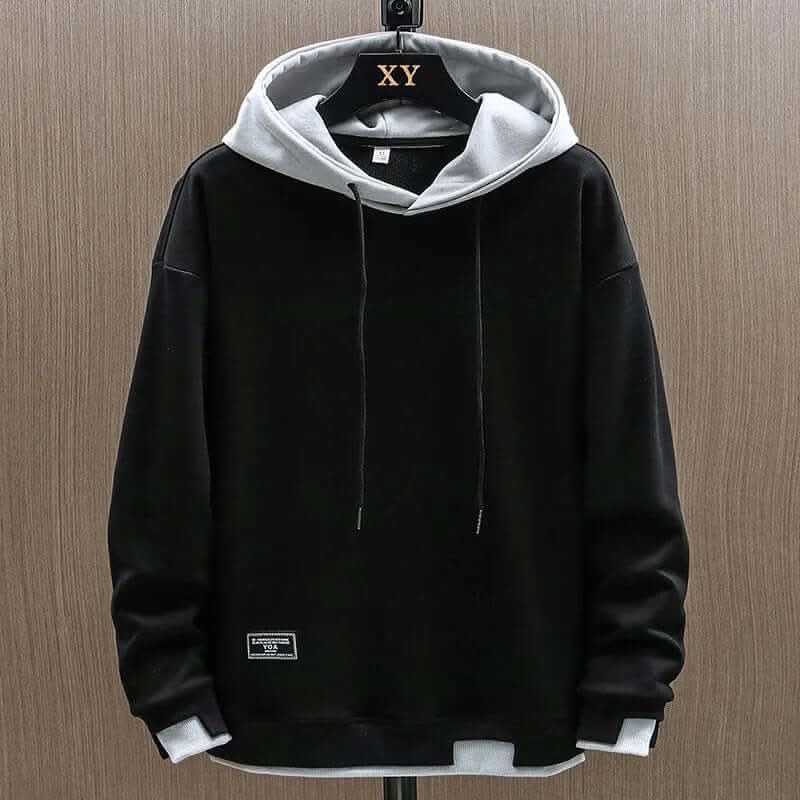 Men's Casual Pullover Hoodie with Drawstring Hood