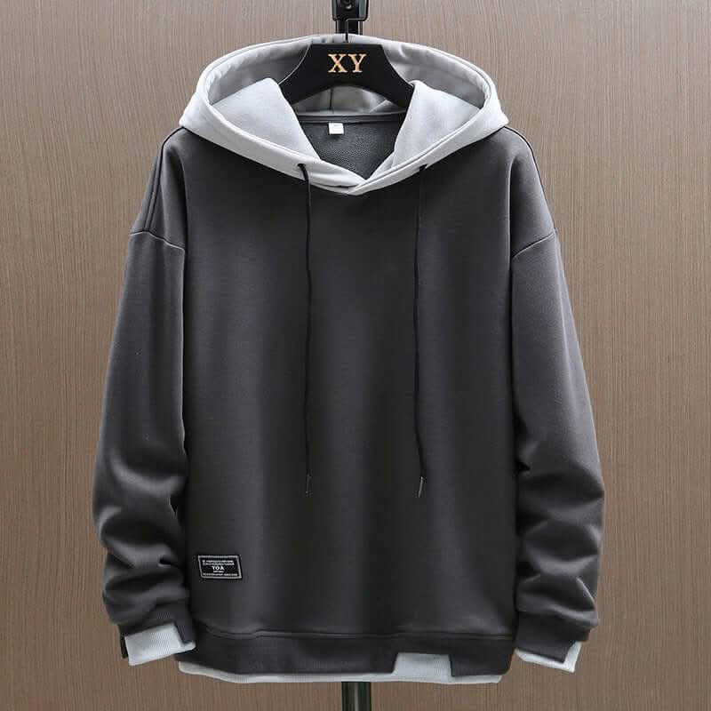 Men's Casual Pullover Hoodie with Drawstring Hood