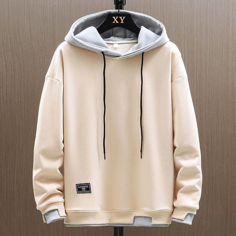 Men's Casual Pullover Hoodie with Drawstring Hood