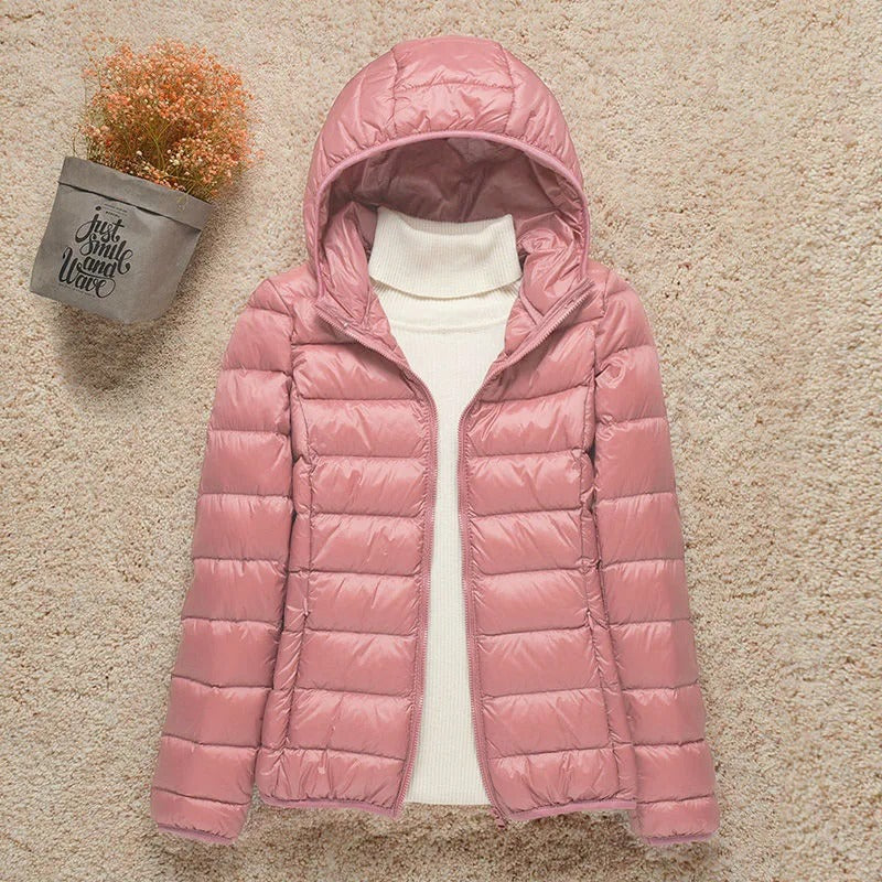 Women’s Lightweight Hooded Down Puffer Jacket