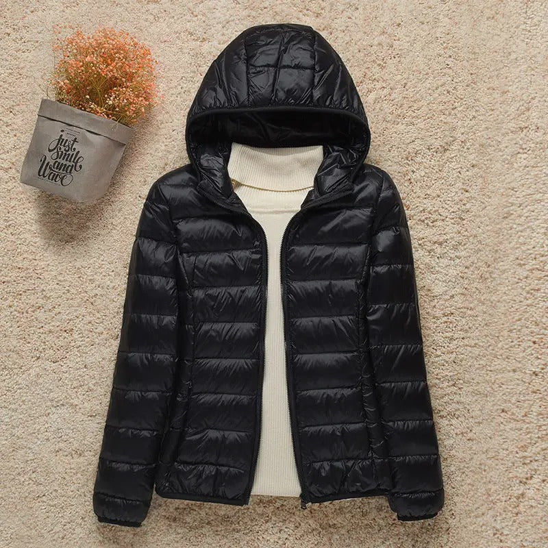 Women’s Lightweight Hooded Down Puffer Jacket