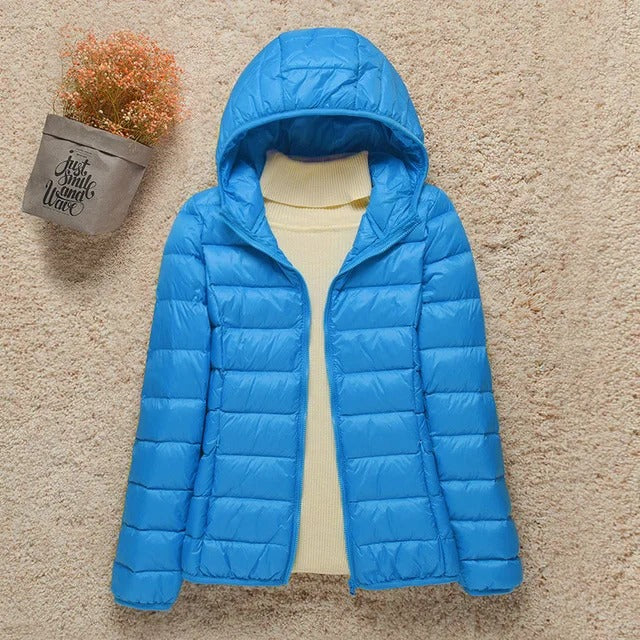 Women’s Lightweight Hooded Down Puffer Jacket