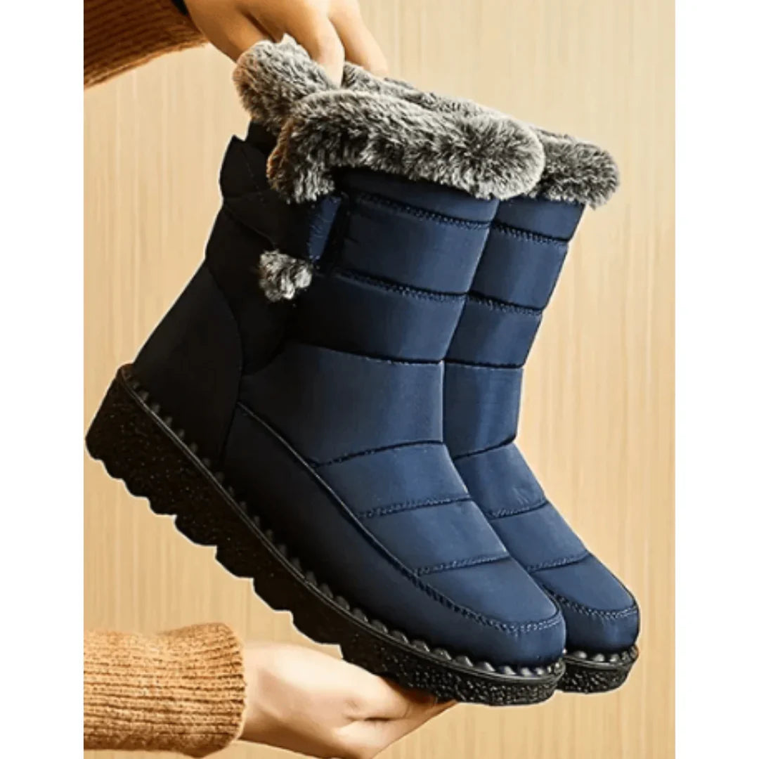 Women's Faux Fur-Lined Waterproof Snow Boots