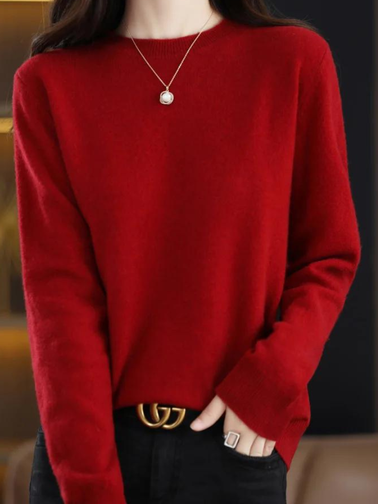 Women's Crew Neck Soft Knit Sweater